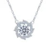 Nebula Jewelry Set 925 Sterling Silver Moissanite Pendants Charms Necklace Stud Earrings