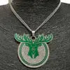 REDheart Hot Selling NBA Bulls Bucks Celtics Championship Pendant Necklace Fashion Alloy Charms Custom Bling Jewelry Inlaid Rhinestones