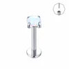 G23 Titanium Threadless Labret Monore Claw Opal Tragus Helix Stud Earrings Push-in Lip Cartilage Jewelry Children's