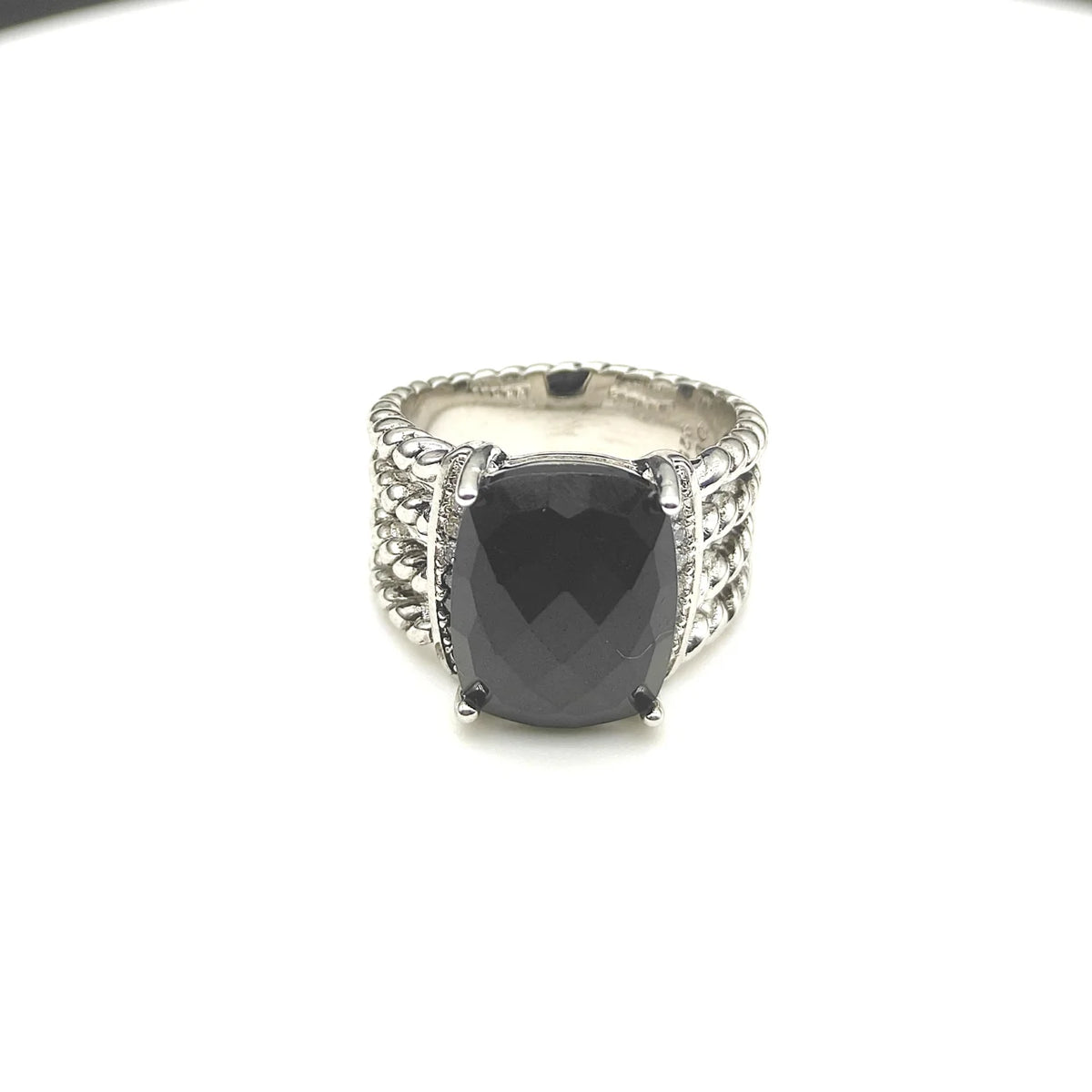 DY High-Quality Silver-Plated Large Full-Diamond Ring, Gold-Plated Large Colored Gemstone Ring, Wholesale Jewelry