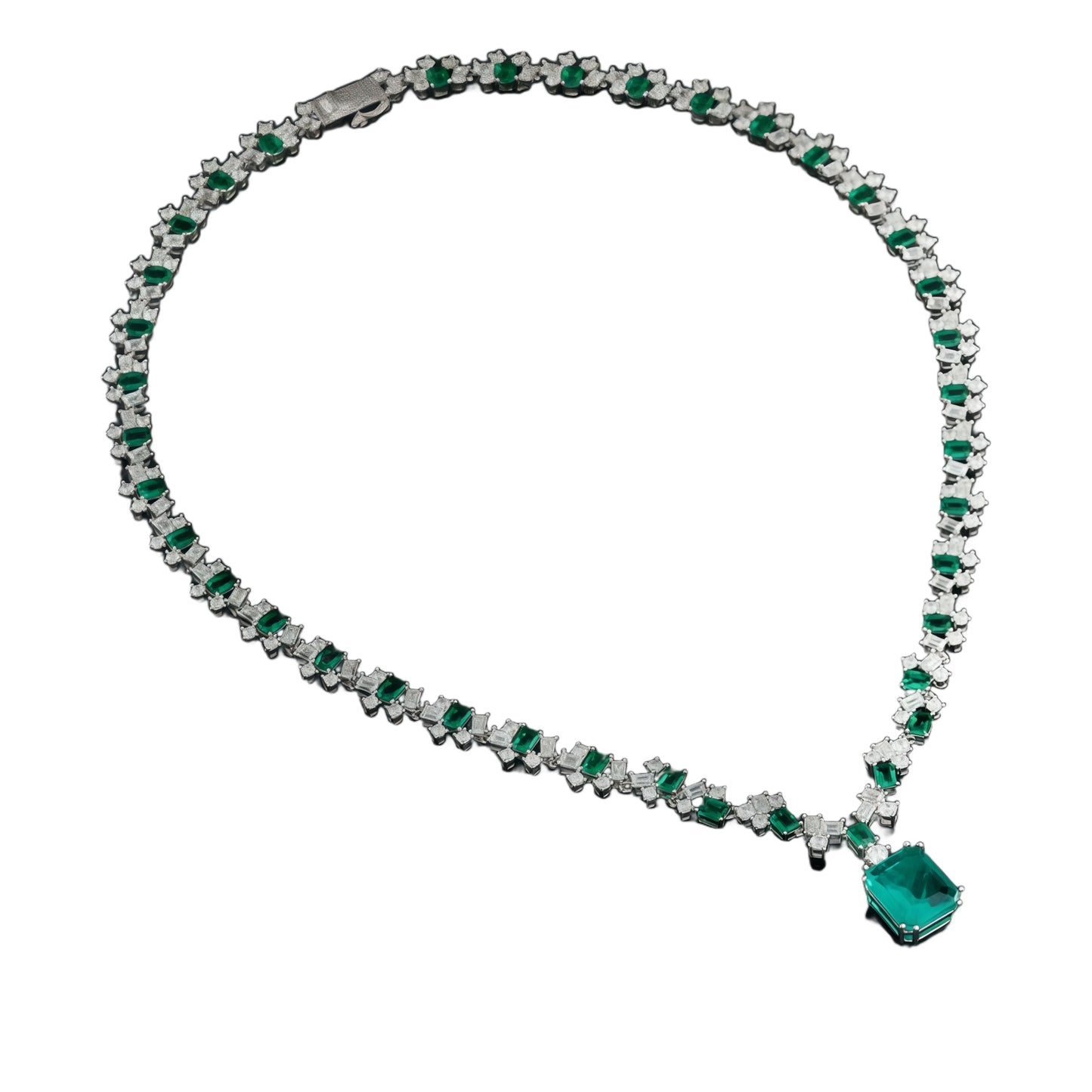 MUSHAN Luxury High Carbon Diamond Musa Green 925 Sterling Silver Pendant Necklace for Party Occasions
