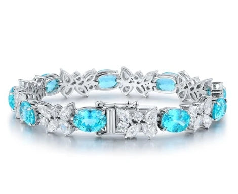 Gemfiori Anster Factory Price Palaiba Bracelet the Main Stone Size Customized Fast Delivery Suitable for Gifts and Parties Bracelet