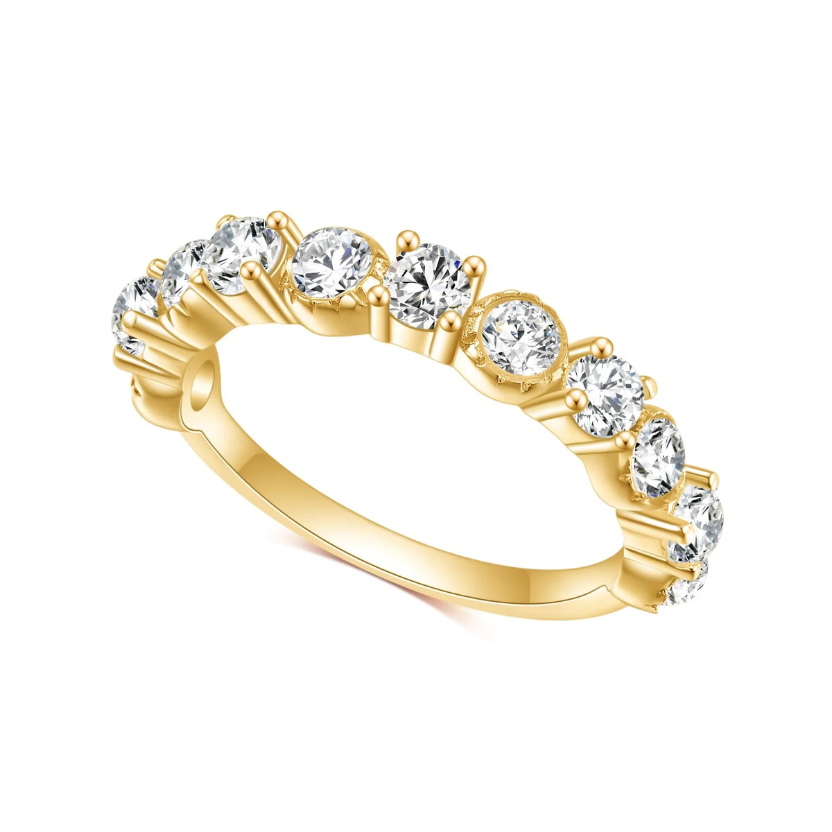 ArtistA OL0953R Abiding Factory 925 Sterling Silver Colorful Jewelry Cz Opal Gemstone Stackable Eternity Band Ring for Girls