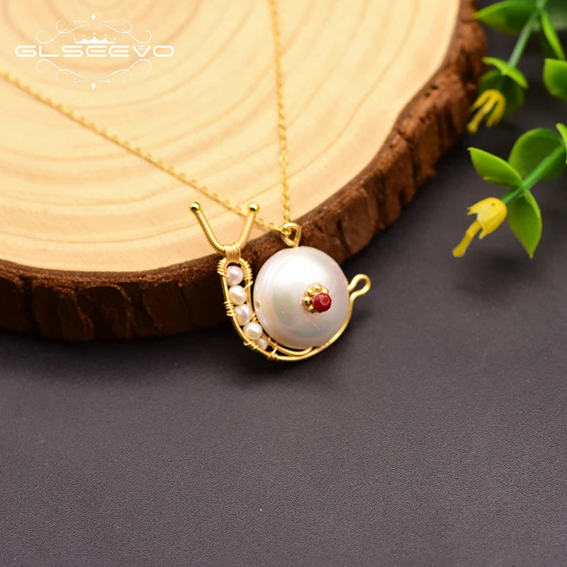 925 Sterling Silver Choker Necklace Natural Freshwater Pearl Flower  Pendant Necklace for Women Fashion Jewelry