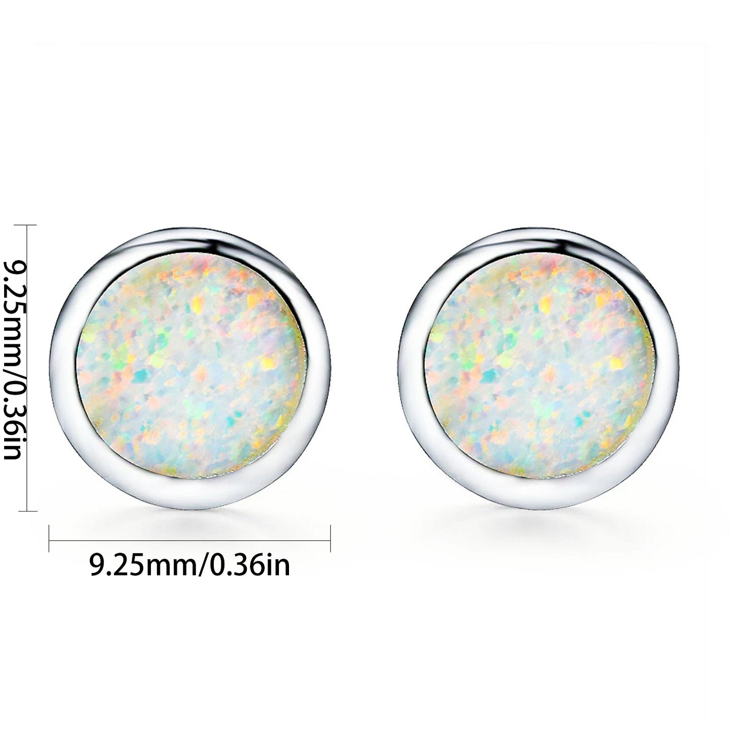 TikTok Trending Brass Blue Opal Pendant Earrings-Dainty Ball Design Perfect Gift for Fashion Girls