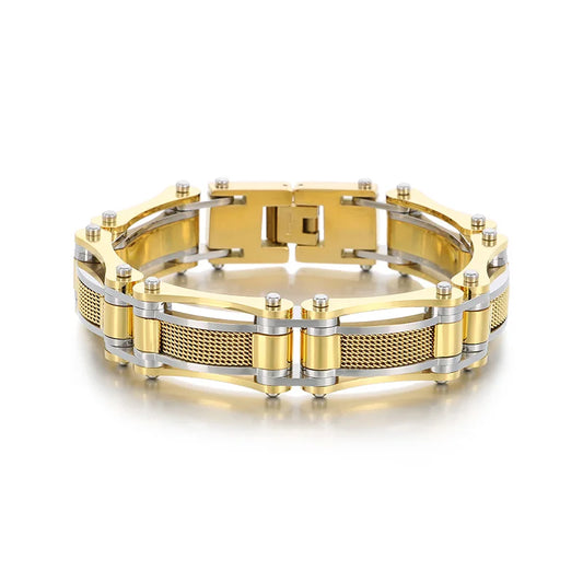 KALEN Stainless Steel Jewelry Fashion Bracelets Bike Chain Links Bracelet Homme for Men