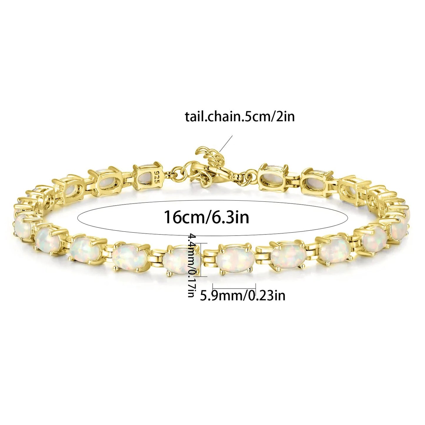 Hawaiian Inspired Geometric Gold-Plated Brass Beaded Opal Christian Trendy Colored Gem Women's Statement Bracelet Bulk Supply