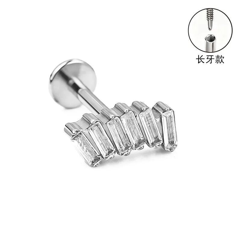 S&S ASTM F136 Titanium Zircon Helix Cartilage Stud | Gold | 31 Designs
