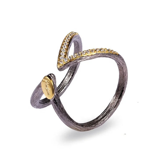 Fine 925 Silver Handmade Ring with White Zircon Jewelry Women