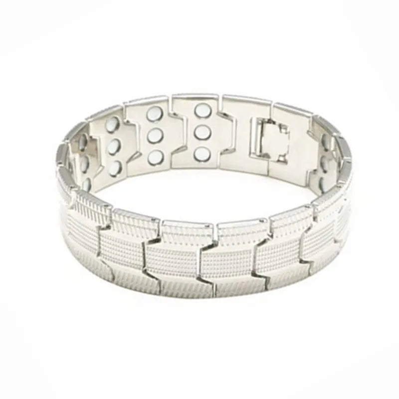Fashion Magnetic Bracelet Elegant Alloy Double-Row Strong Magnets Magnetic Jewelry Bracelets for Women and Men