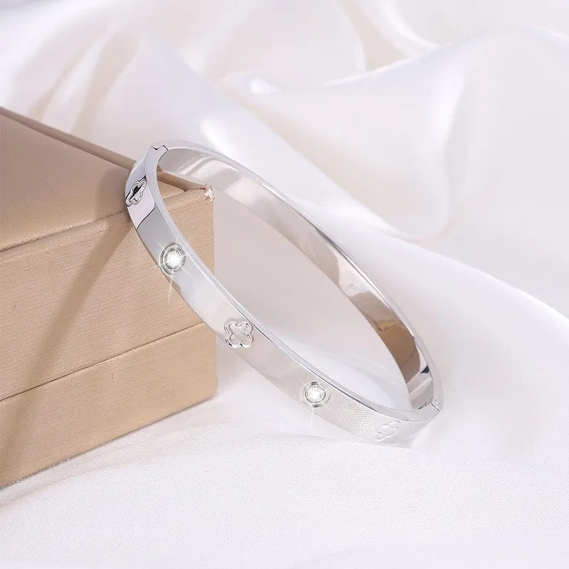 REBEL Stainless Inoxydable Stainless Steel 18K Gold Plated Roman Women Fashion Jewelry Bracelets Bangles