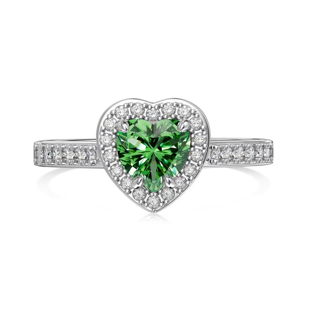 Gemfiori Bestseller S925 Sterling Silver Electroplated Natural Stone Personality Ring Womens Twelve Zodiac Series Wedding Heart Proposal