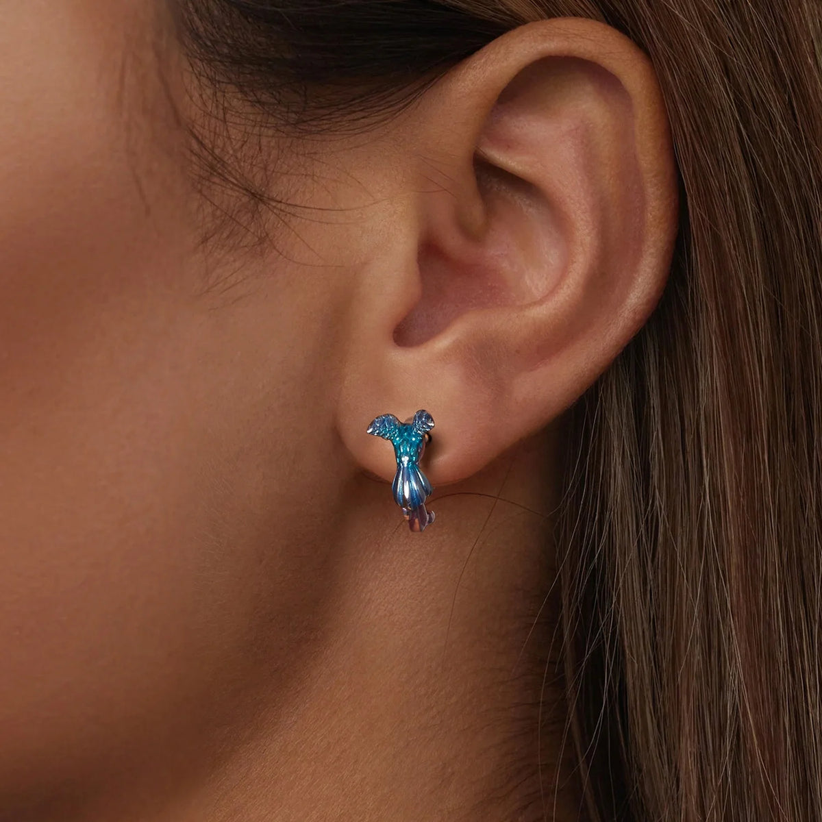 S&S 925 Silver Nature Earring & Ring Set – Butterfly, Cherry Blossom & Kingfisher – Platinum Plated – Collection