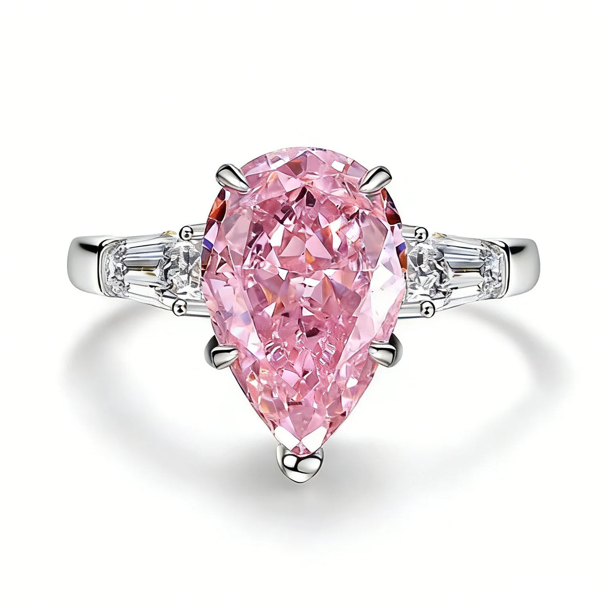 Wholesale Waterproof 5A 8A Pink Cubic Zirconia Rings 925 Sterling Silver OEM ODM Custom Factory Direct Ring Jewelry Manufacturer