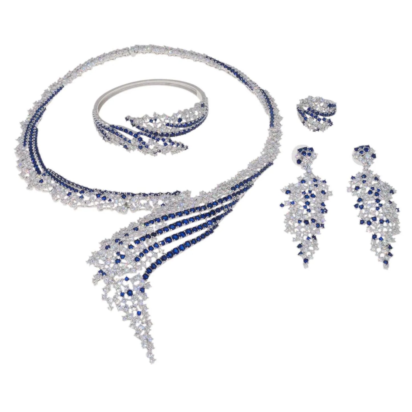 Zhuerrui American High Quality Gold Brass Jewelry Set Cheap Wedding Bridal Jewelry Sets Hot Selling Customized Luxury HZ23200167
