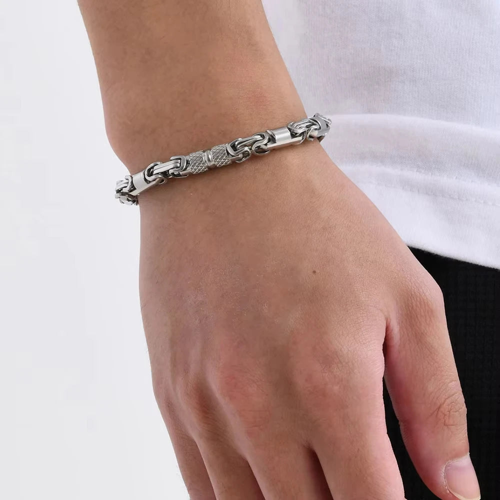 REBEL Vintage Byzantine Stainless Steel Bracelet