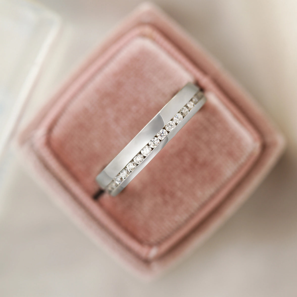REBEL 4mm Cubic Zirconia Titanium Ring