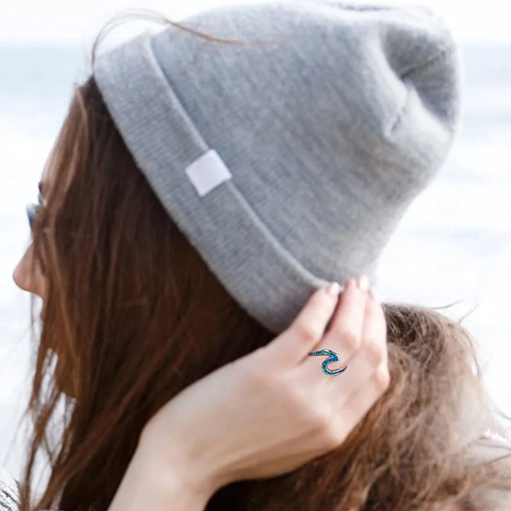 Opal Wave Ring for Women Hawaii Surfing Style Inlaid Opal Factory Wholesale