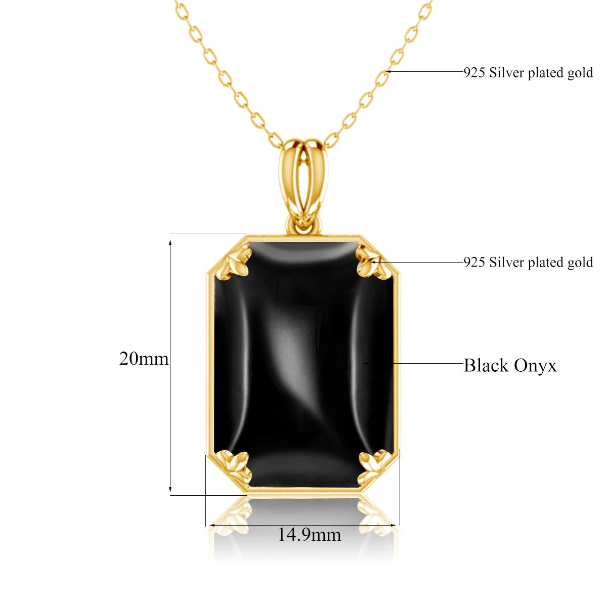 REDheart Classic British Court Jewelry Cocktail Party 925 Sterling Silver Plated 18K Gold Emerald Sapphire Pendant Necklace