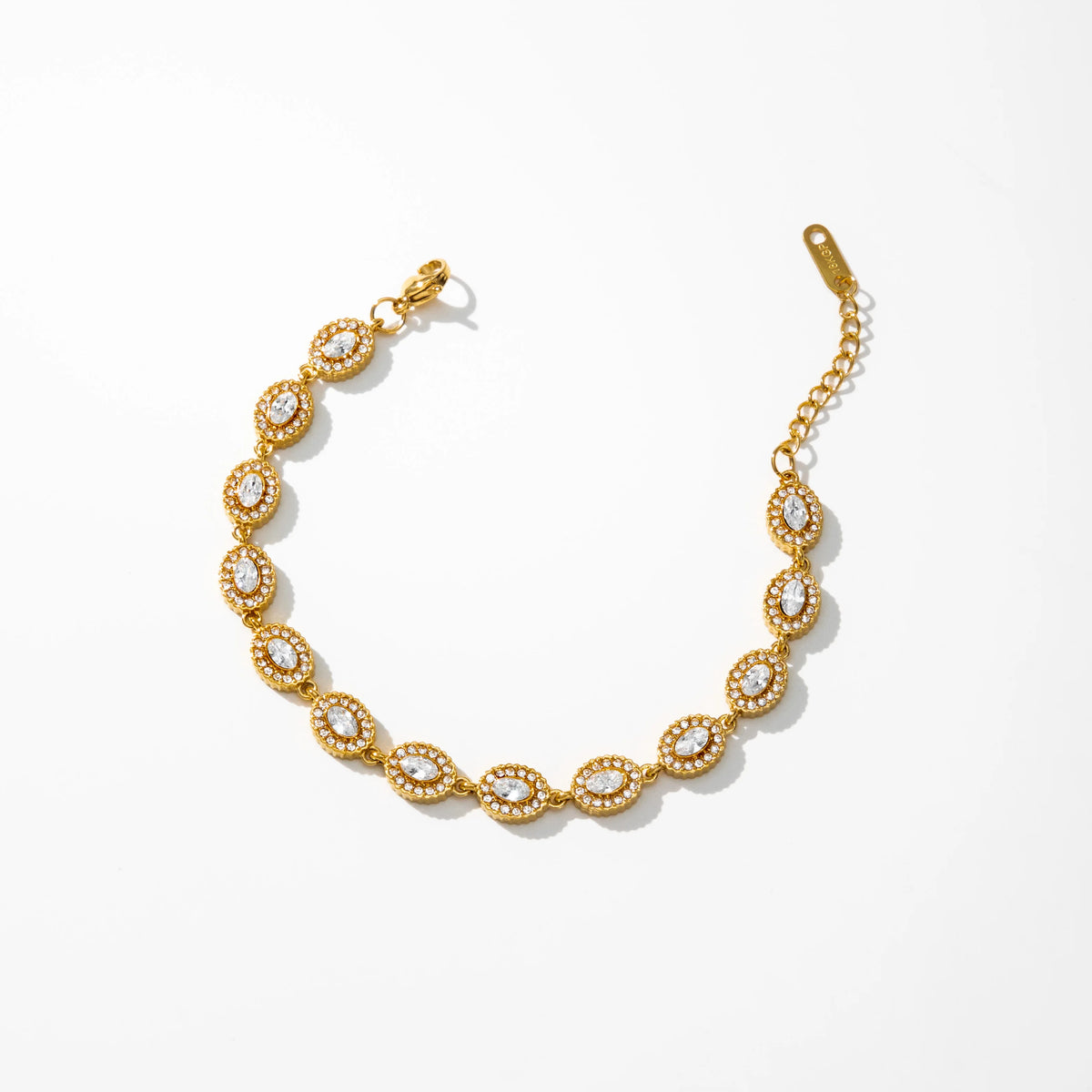 S&S 18K Gold Plated Geometric Zircon Jewellery Set | Necklace & Bracelet | S&S Collection