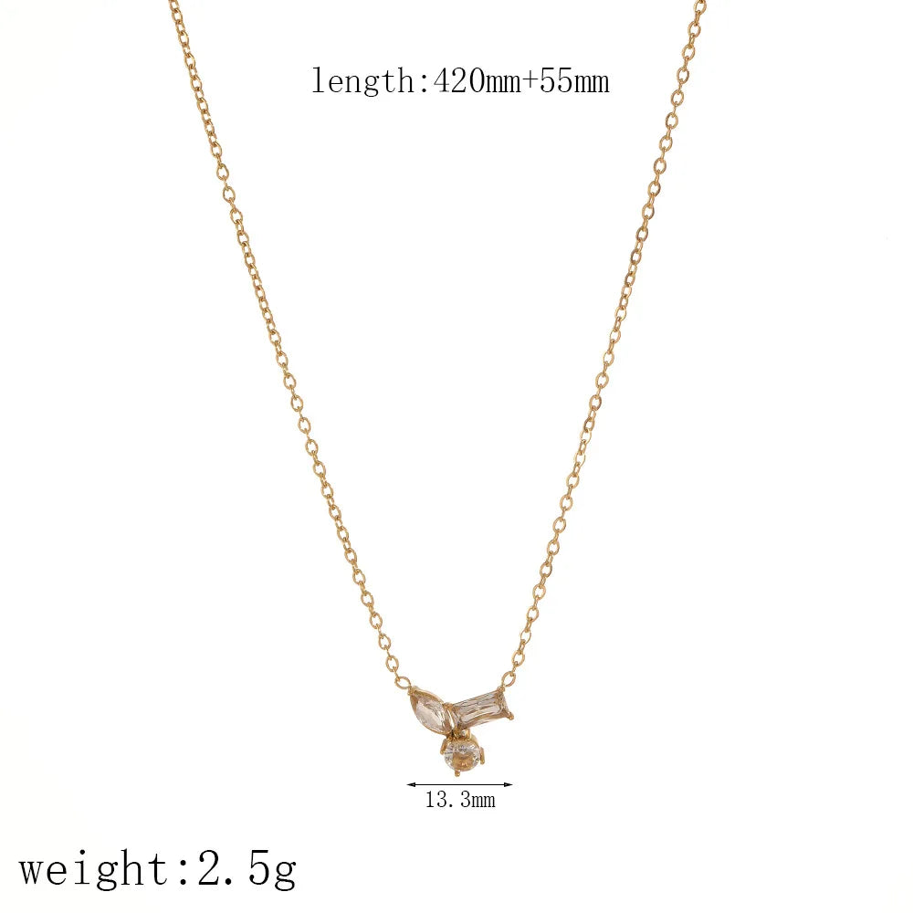 S&S 18K Gold Plated Stainless Steel Zircon Necklace, Bracelet & Anklet | 14 Styles