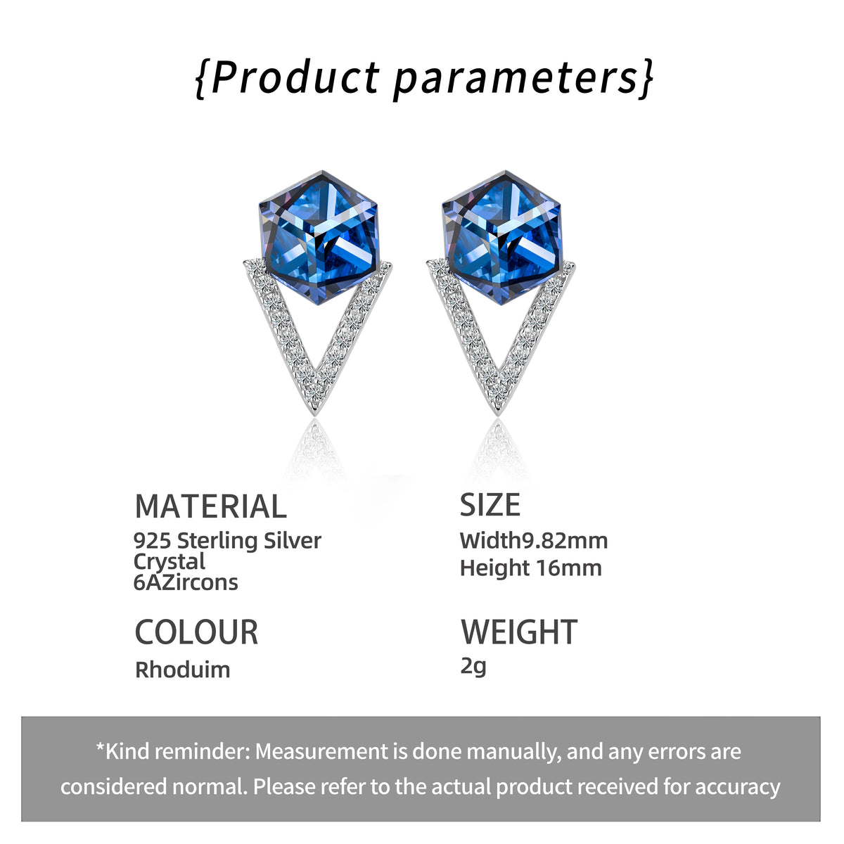 ArtistA OEM ODM 925 Sterling Silver Crystal Jewelry Set Factory Women Daily Wear Rhodium Plated V Charm Necklace for Women
