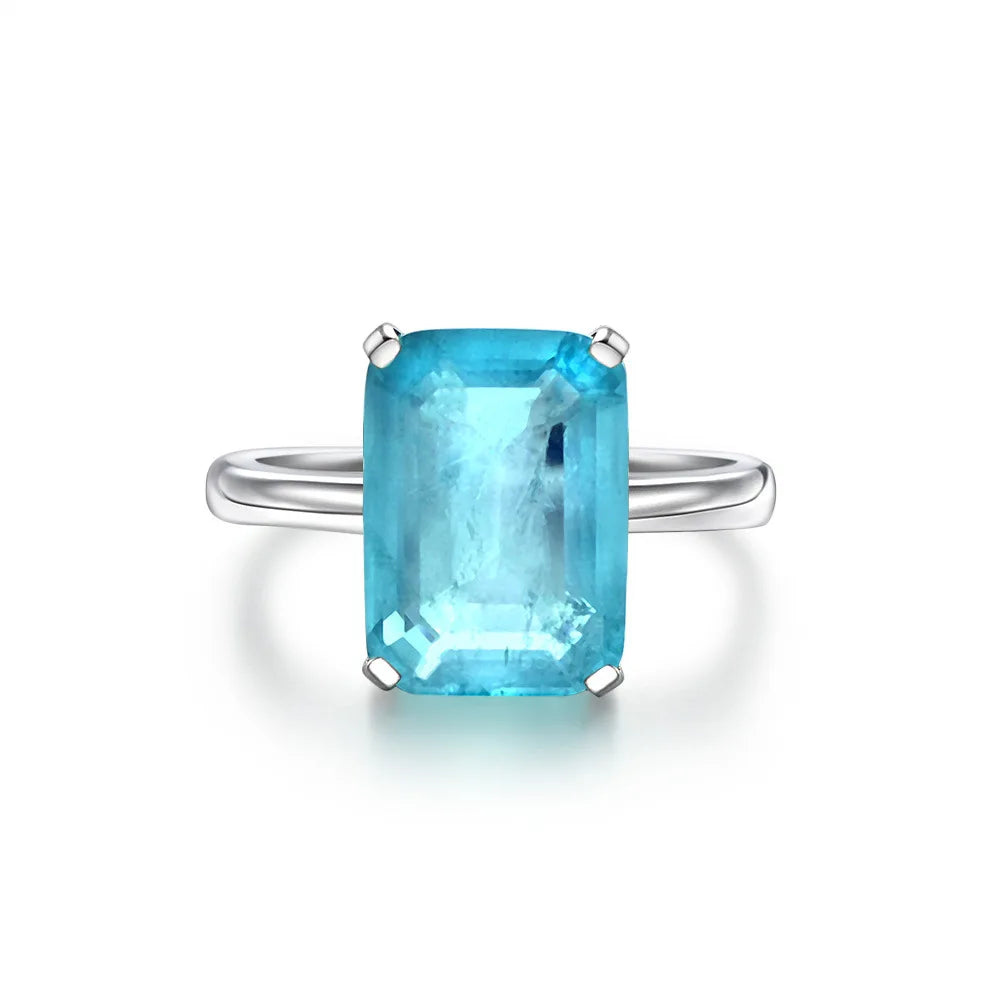 MuShan Jewelry Factory 7 Carat Ring 10*14 Synthetic Simple Women Ring Factory Direct Supply