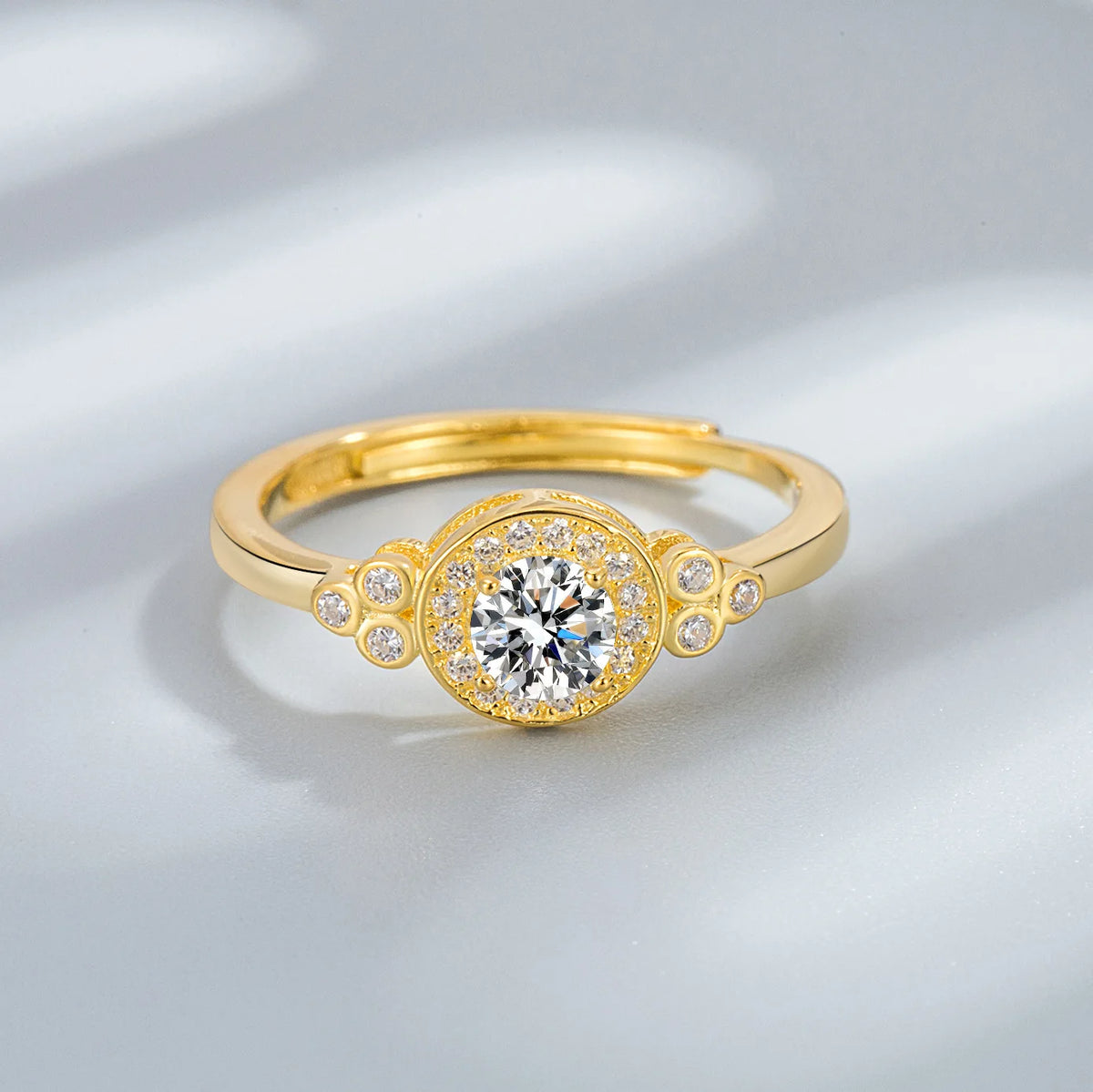 S&S 925 Sterling Silver Zircon Square Jewellery Set | Necklace, Bracelet & Ring | Platinum & Gold | S&S Collection