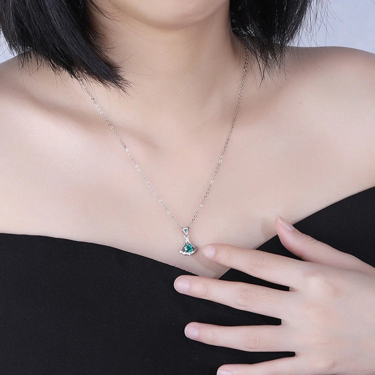 Gemfiori Fine Jewelry 925 Sterling Silver Necklace Solid Silver Link Chain Necklace Personalized Sets Birth Stone Loose Gemstone