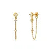 Wholesale Customized Dainty Earring Cz Diamond Jewelry Sterling Silver Earrings 925 Silver Jewelry 18k Gold Ear Loops