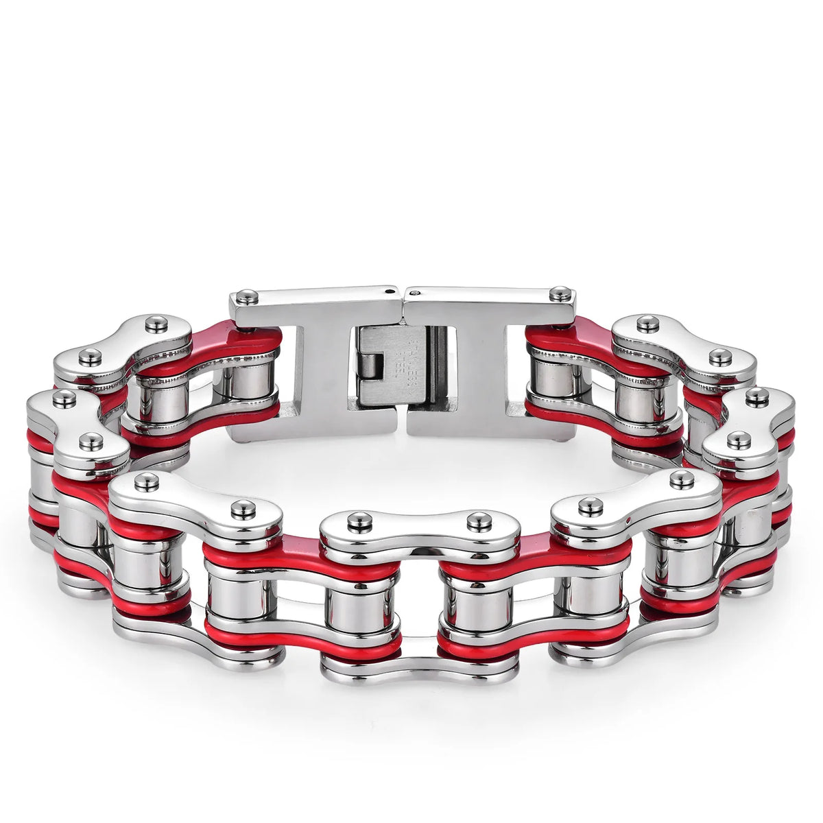 REBEL For High-End Stainless Steel Motorcycle Chain Biker Bracelet Simple Rock Men's Fashion Jewelry