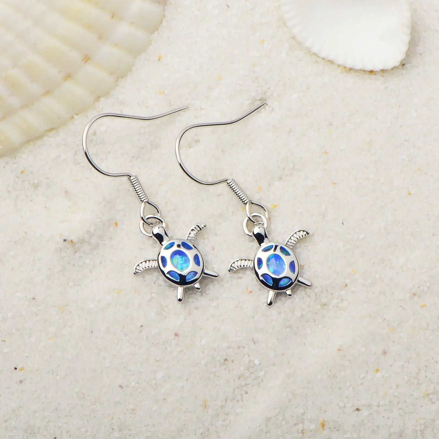Aobao TikTok Viral Blue Opal Water Drop Earrings | Purple Crystal Accent Silver Plated Women's Engagement Jewelry-Trendy Bulk