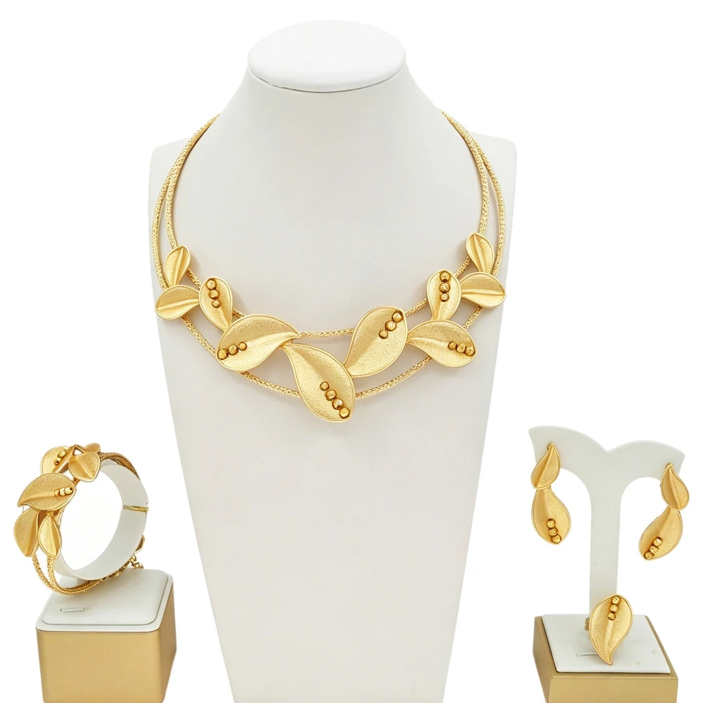Italian Jewelry Set Alloy Brazilian Jewelry Sets Wedding Party Pendant Necklace Bracelet Ring Earrings Jewelry Set  X00096