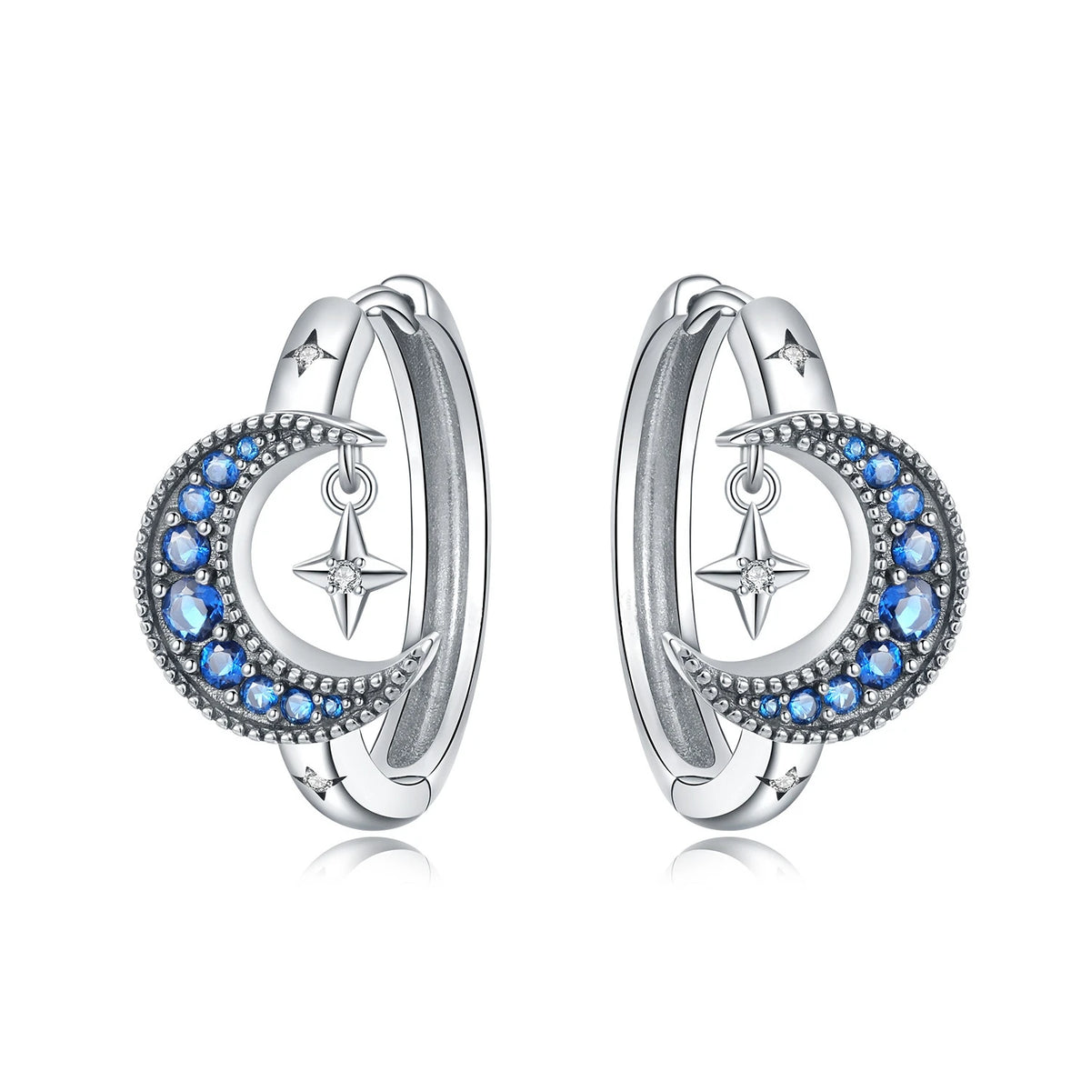 S&S Zircon Drop & Hoop Earrings | Snowflake, Feather & Clover | S&S