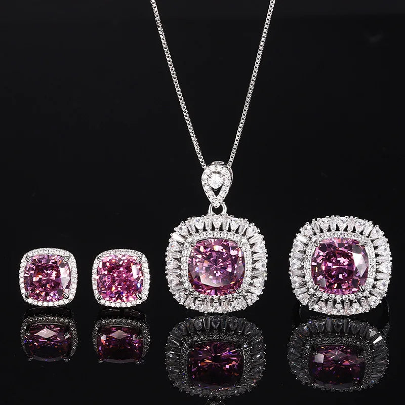 Gemfiori New High-quality Luxury Jewelry Brass Gold-plated Simulation Bird's Nest Cut Dried Rose Retro Set