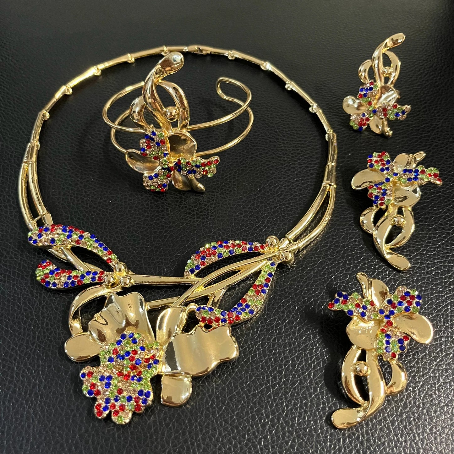 Zhuerrui Italiano Gold Designs Women Jewellery Set Party Fine Costume Jewelry Set Luxury Big Necklace Jewellery Sets I0003820