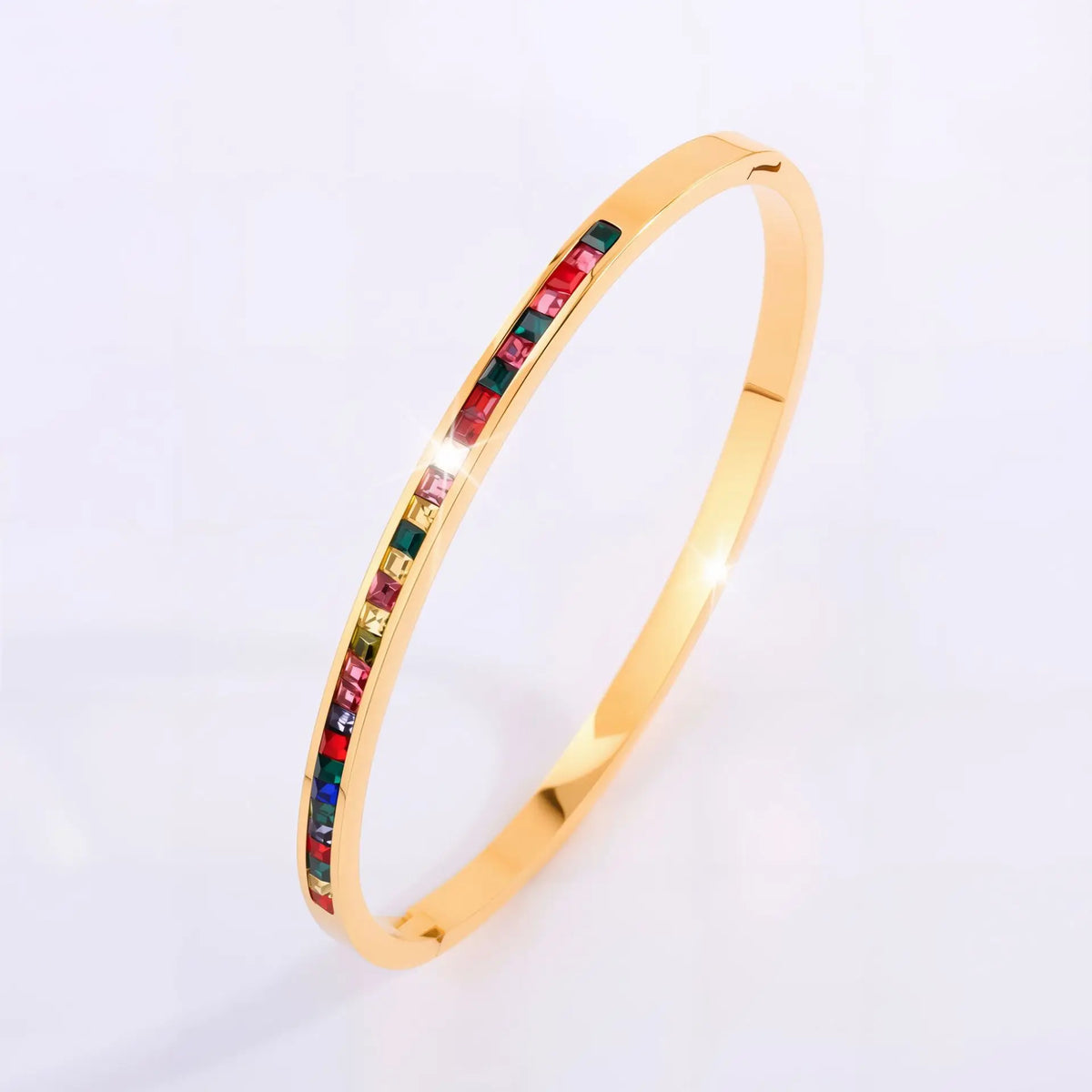 REBEL Stainless Inoxydable Stainless Steel 18K Gold Plated Roman Women Fashion Jewelry Bracelets Bangles
