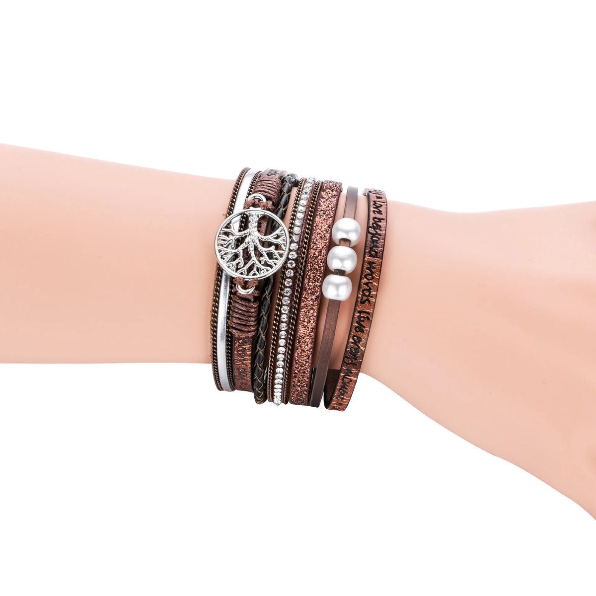 Cross-border Tree Life Magnetic-Clasp Womens Bracelet for Embossed Letter Zhejiang Gift European American Style