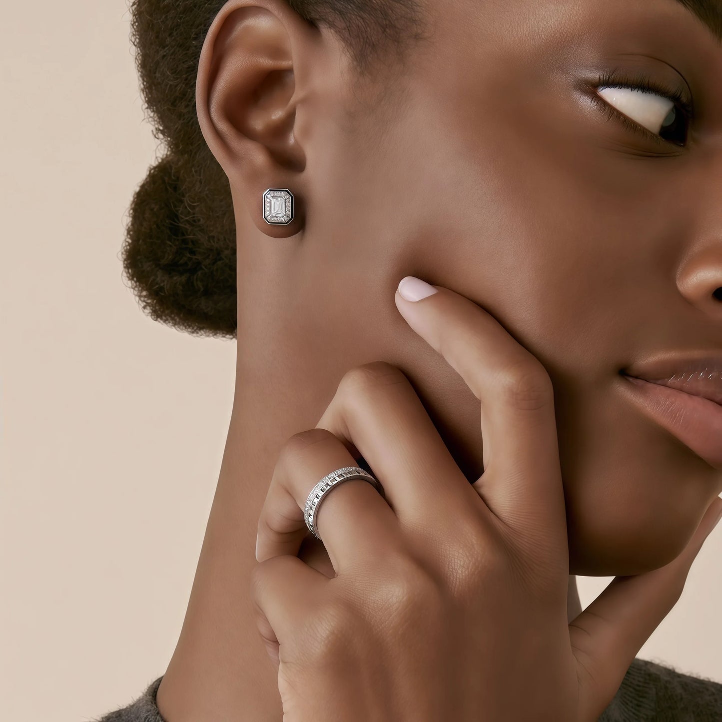 MUSHAN Jewelry Factory S925 Silver Earrings Luxury Brand Designer High Carbon Diamond with Black Enamel Stud Earrings for Women