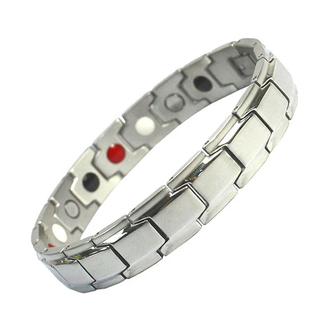 316L Stainless Steel Health Bracelet Black Gold Man's Titanium Steel Germanium Magnetic Negative Ion Woman's Bangle
