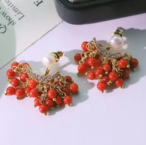 New Jewelry Yiwu Wholesale Gold Plated Natural Pearl Earings Jewelry Women Korean Wholesale Bulk 18K Gold Plated Jewelry