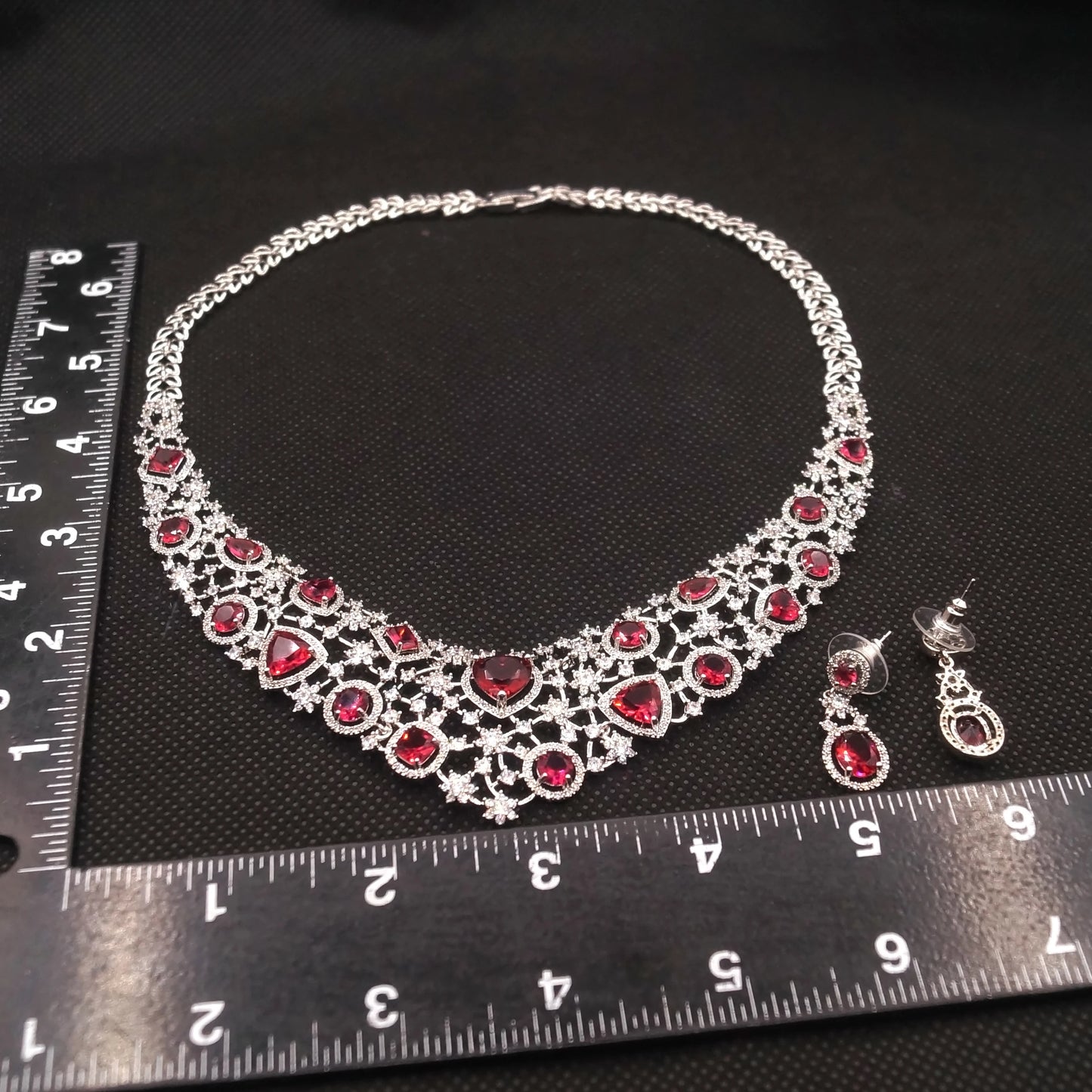 Zhuerrui Crystal Trendy Bangle Earrings Necklace Ring Jewelry Sets for Women Nigerian Wedding Bridal Accessories HG2101120