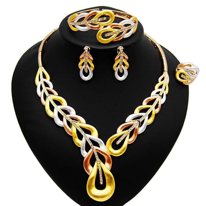 Zhuerrui Women Luxury butterfly Necklace African Jewelry Sets Xoxo Necklace SetHD20071514