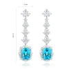 Gemfiori Anster High Quality S925 Lab Grown Paraiba Earring Stud Dainty Gemstone Stud Earrings for Women Daily Wear Gift