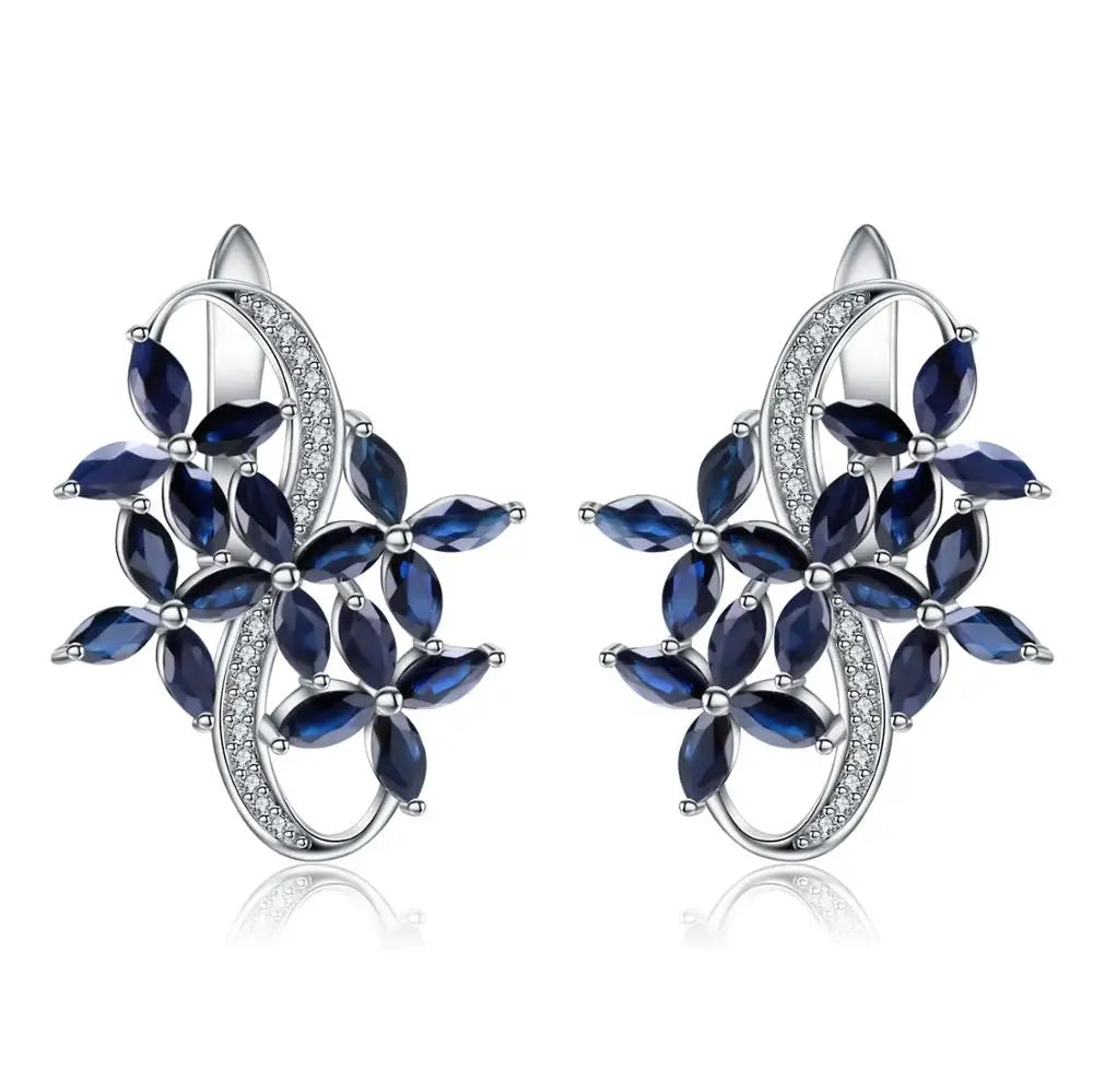 ArtistA Natural Sapphire Earrings Life Category Jewelry Sterling Silver 925 Fashion Diffusion Sapphire Earrings with U Shape Ear Studs