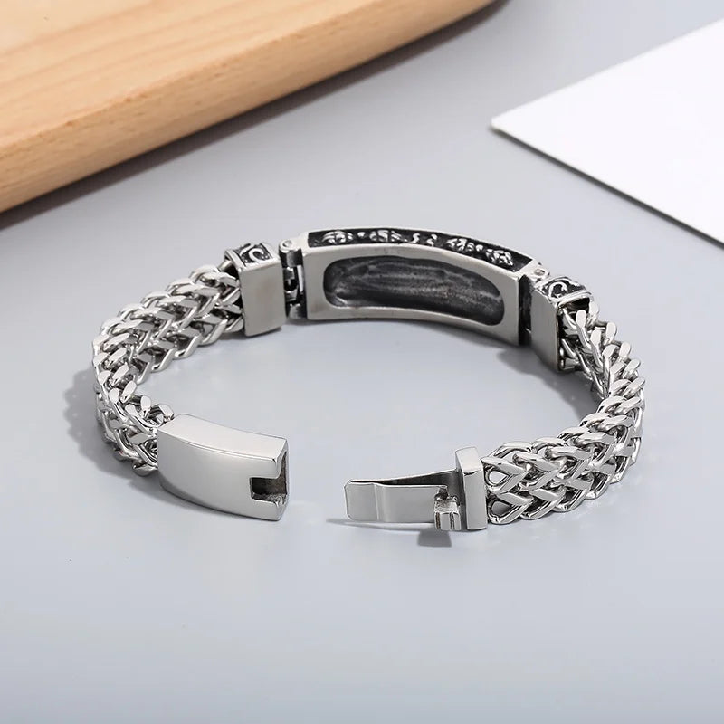 KALEN 21cm Wholesale Stainless Steel Woven Bracelet Homme Mesh Chain Bracelets Jewelry