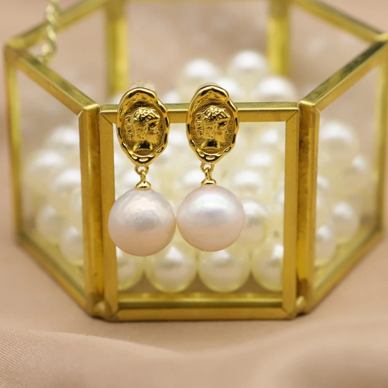 Natural Freshwater Pearl 925 Sterling Silver Earrings High Quality  Butterfly Jewelry Pearl Accessories