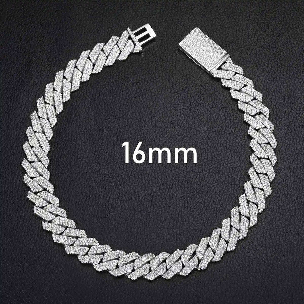 Wholesale Hip Hop Jewelry Fashion 8mm-22mm Gold Plated Brass Prong CZ Diamond Iced Out Cuban Link Chain Necklace for Men Women