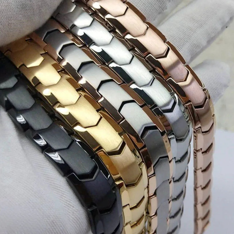 Magnetic Therapy Bracelet Health Care Germanium Energy Magnetic Therapy Titanium Steel Bracelet for Men
