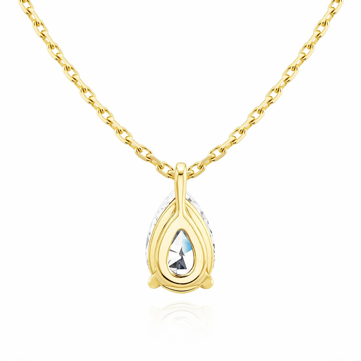 Gioiellieri 14K Gold Certified D VVS 2CT Pear Cut Moissanite Necklace Pendant for Girls Waterdrop Neck Chain Personalized Custom Jewelry
